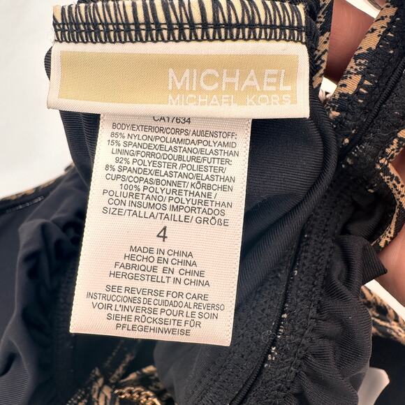 Michael Kors Leopard Cruise 2020 One Piece Swimsuit Size 4 - Picture 8 of 8